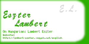 eszter lambert business card